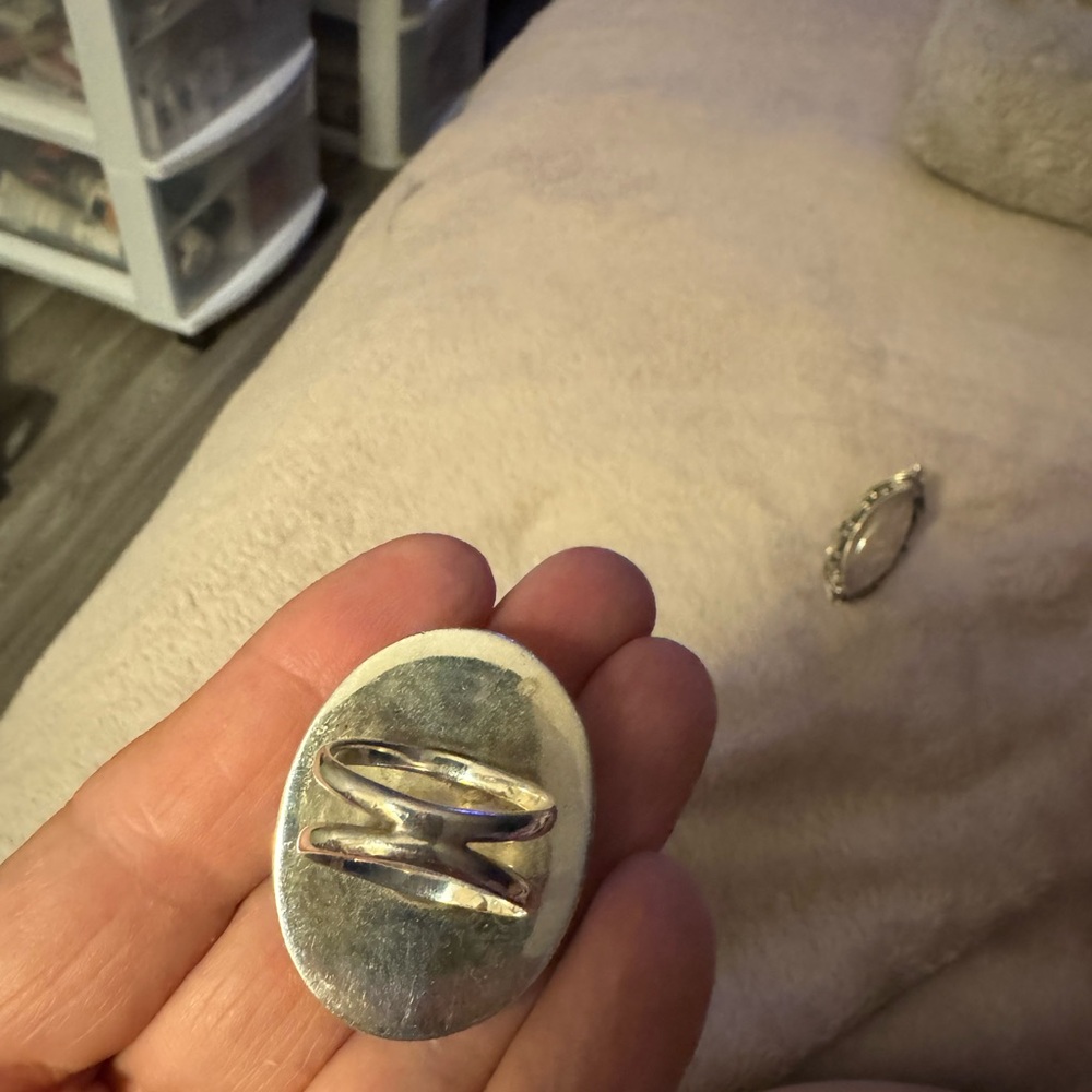 Amethyst Stone Statement Ring Sterling Silver - image 3